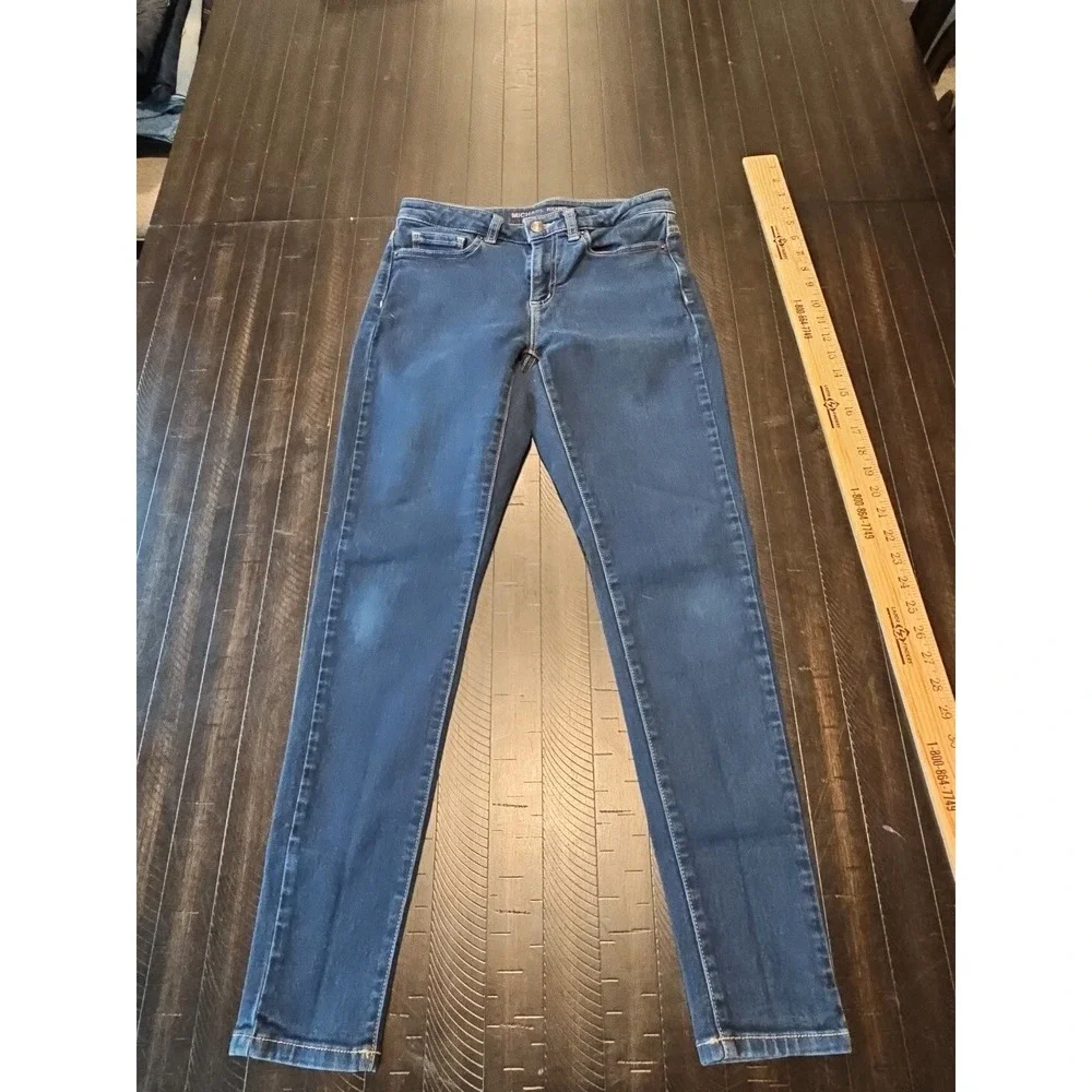Michael Kors Women Blue Straight‎ Leg Denim Jeans Low Rise Sz Reg 4 27x29